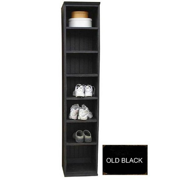 Contemporary Home Living 5.75' Old Black Entryway Shoe Locker