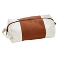 thumbnail image 1 of 5" Caramel and White Leatherette Travel Kit Pouch, 1 of 1