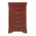 thumbnail image 1 of Contemporary Home Living 5-Drawer Wooden Bedroom Chest - 48" - Chestnut Brown, 1 of 4