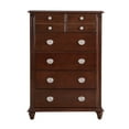 thumbnail image 1 of Contemporary Home Living 5-Drawer Wooden Bedroom Chest - 53" - Chocolate Brown, 1 of 6