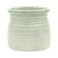 thumbnail image 1 of Contemporary Home Living 5" Green Curved Linear Ceramic Round Planter, 1 of 3
