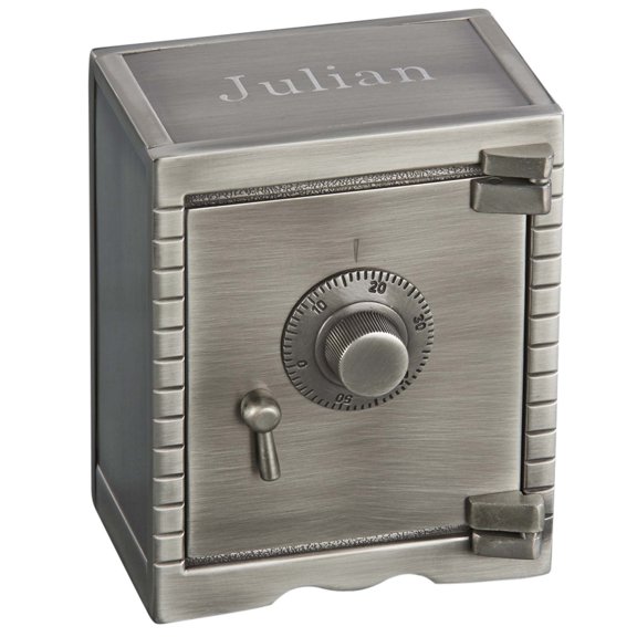 Contemporary Home Living 5" Silver Stainless Steel Vault Design Coin Bank