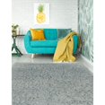 thumbnail image 1 of Contemporary Home Living 5' x 8' Hand-Woven Shag Wool Rectangular Area Throw Rug - Gray, 1 of 6