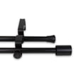 thumbnail image 1 of Contemporary Home Living 51" Black Double Curtain Rod with Mounting Brackets, 1 of 2