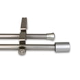 thumbnail image 1 of Contemporary Home Living 51" Satin Nickel Solid Contemporary Double Curtain Rod, 1 of 2