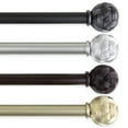 thumbnail image 1 of Contemporary Home Living 53" Mahogany Brown Solid Contemporary Double Curtain Rod, 1 of 1