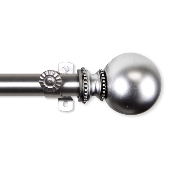 Contemporary Home Living 54" Silver Solid Contemporary Lex Single Curtain Rod