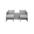 thumbnail image 1 of Contemporary Home Living 5pc Chairs with Table and Stools Outdoor Patio Set - 30" - Gray, 1 of 7