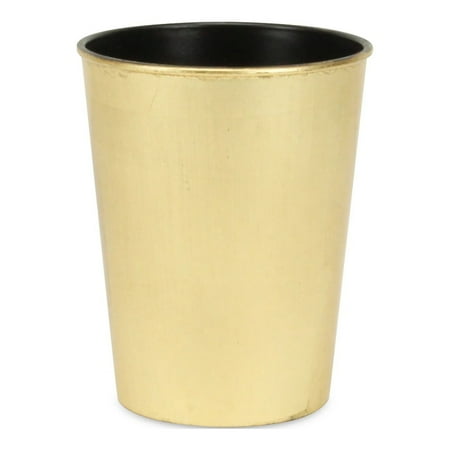 Contemporary Home Living 6.25" Gold and Black Round Tapered Planter