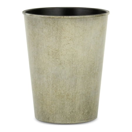 Contemporary Home Living 6.25" Gray and Black Round Tapered Planter