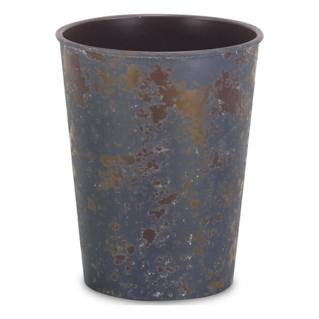 Contemporary Home Living 6.25" Rustic Blue Round Tapered Planter