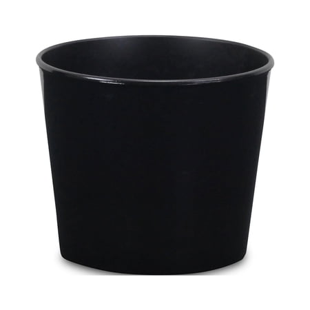 Contemporary Home Living 6" Black Solid Tapered Round Planter