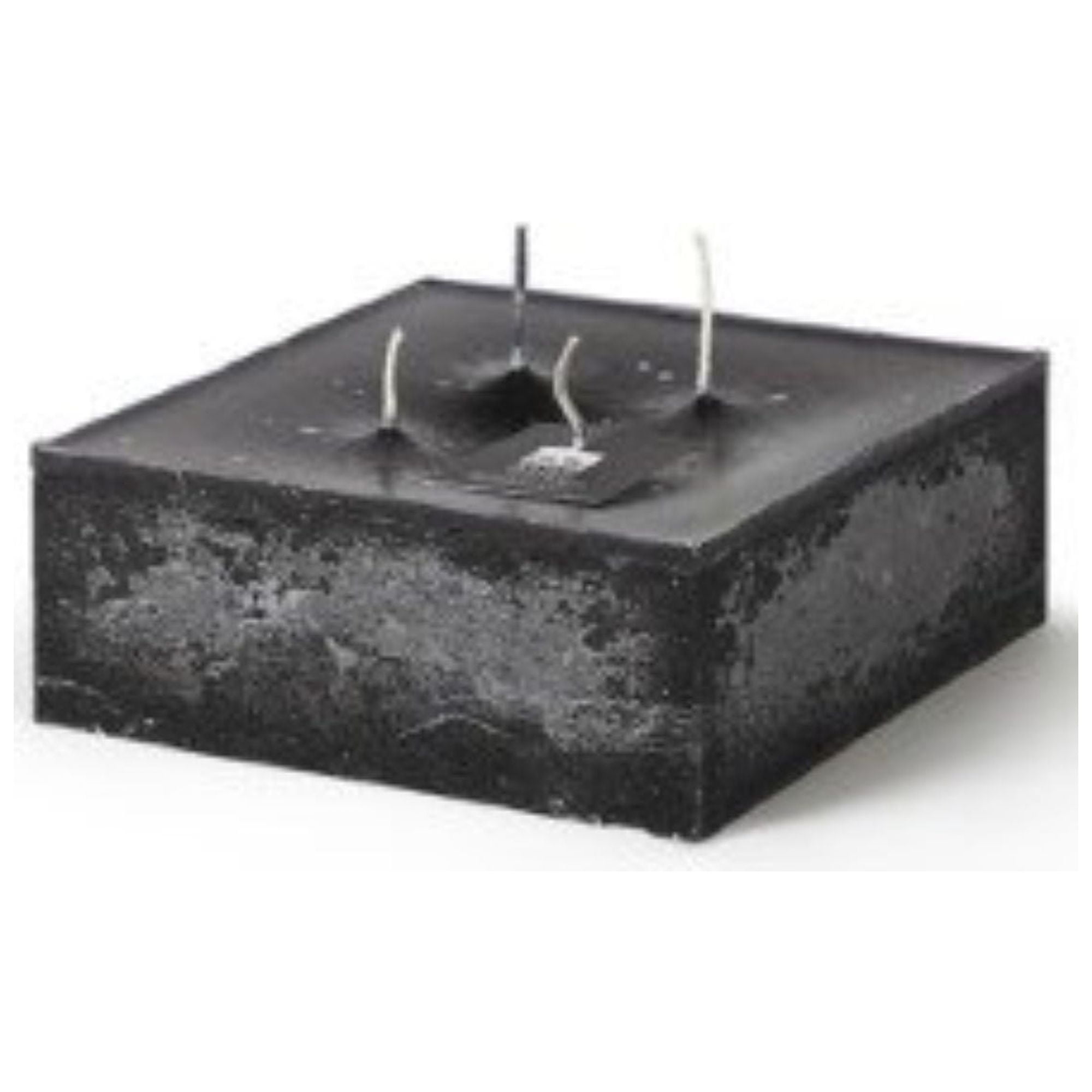 Contemporary Home Living 6" Black Square 4Wick Pillar Candle