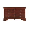 thumbnail image 1 of Contemporary Home Living 6-Drawer Wooden Bedroom Dresser - 57" - Brown, 1 of 4