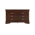 thumbnail image 1 of Contemporary Home Living 6-Drawer Wooden Bedroom Dresser - 57" - Dark Brown, 1 of 4
