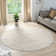 thumbnail image 1 of Contemporary Home Living 6' Geometric Round Area Throw Rug - Cream and Beige, 1 of 8