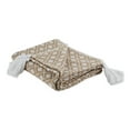 thumbnail image 1 of Contemporary Home Living 60" Beige and White Rectangular Lattice Diamond Patterned Cotton Throw, 1 of 3