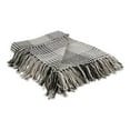 thumbnail image 1 of Black & Gray Houndstooth Plaid Throw, 1 of 3