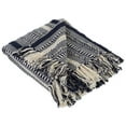 thumbnail image 1 of Contemporary Home Living 60" Navy Blue and White Striped Rectangular Braided Cotton Throw, 1 of 3