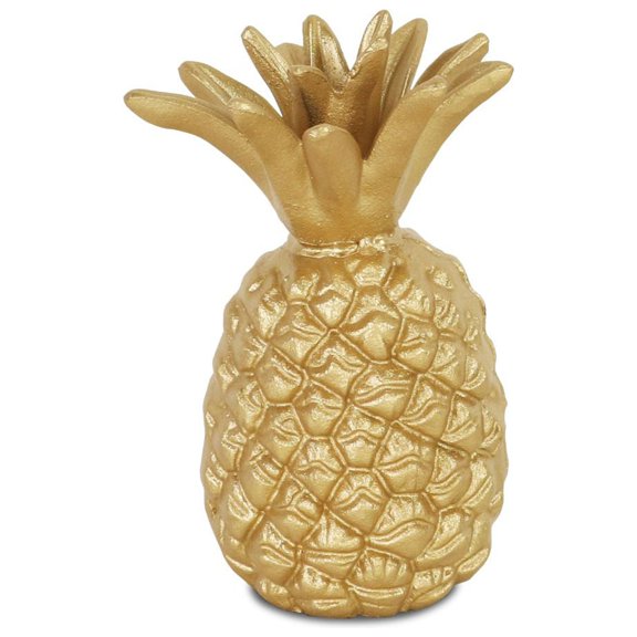 7.5" Gold Tropical Pineapple Tabletop Decoration