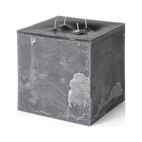 Contemporary Home Living 7.75" Anthracite Square 4-Wick Pillar Candle