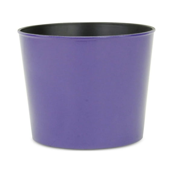 Contemporary Home Living 7" Blue and Black Round Tapered Planter