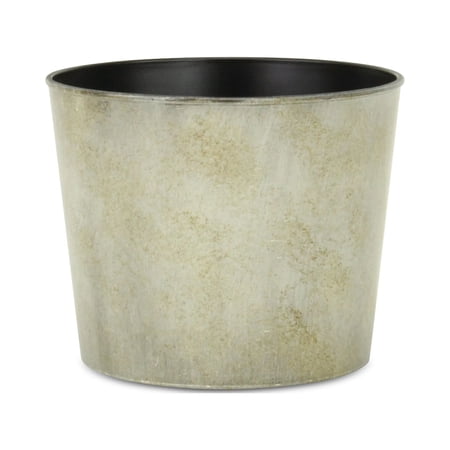 Contemporary Home Living 7" Gray and Black Round Tapered Planter
