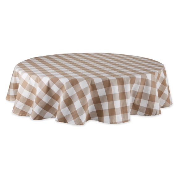 Stone Buffalo Check Tablecloth 70 Round