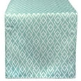 thumbnail image 1 of Contemporary Home Living 72" Aqua Blue and White Diamond Rectangular Outdoor Table Runner, 1 of 6