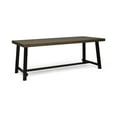 thumbnail image 1 of Contemporary Home Living 79" Charcoal Gray and Black Rectangular Outdoor Dining Table, 1 of 6