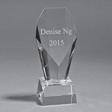 Contemporary Home Living 8.25" Optic Crystal Fountain Trophy