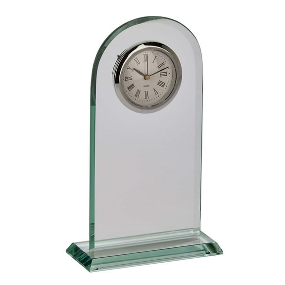 Contemporary Home Living 8" Arched Shape Glass Clock