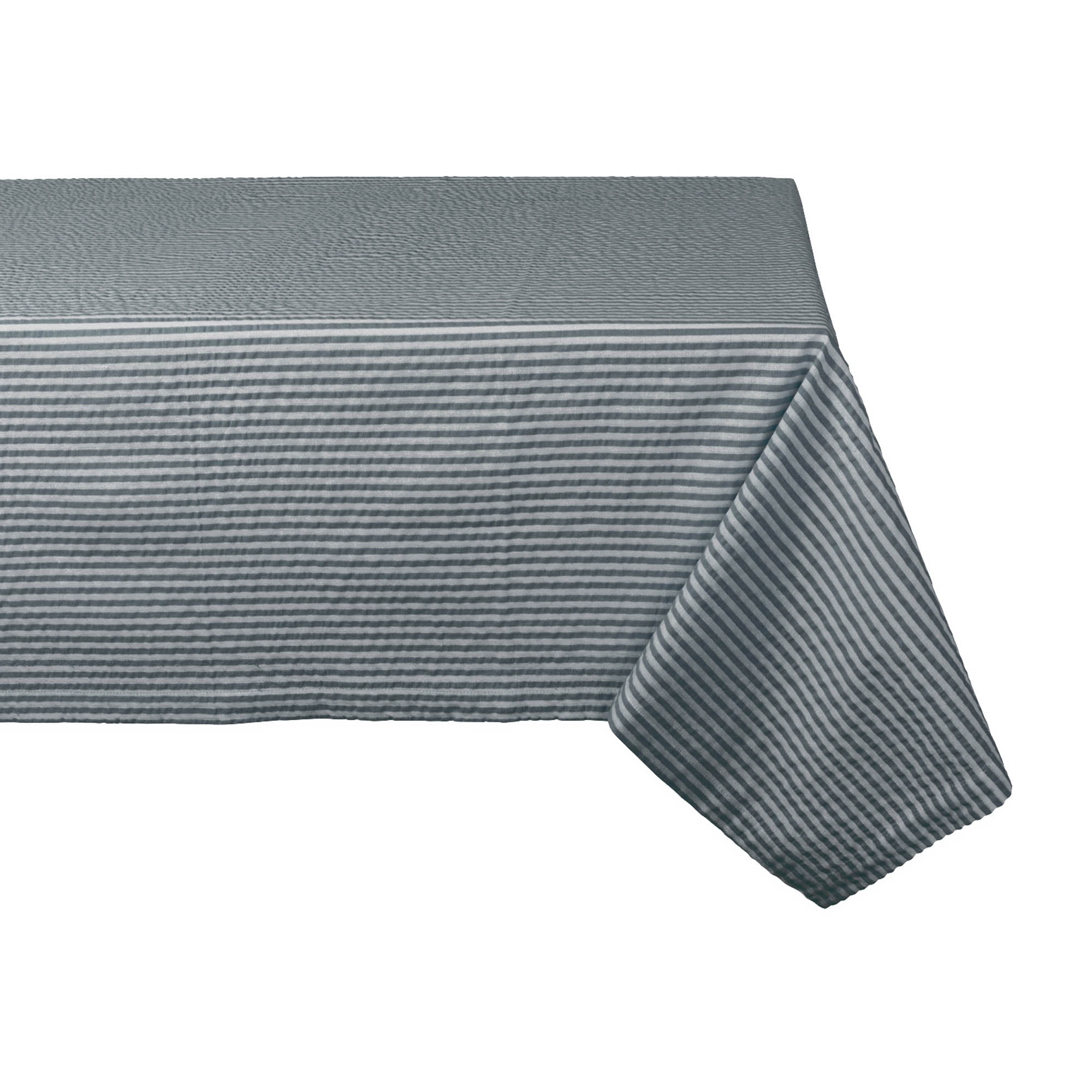 Grey Seersucker Cloth Napkins with Color Edging, set of 8 – Dot