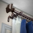 thumbnail image 1 of Contemporary Home Living 89" Brown Solid Contemporary Triple Curtain Rod, 1 of 2