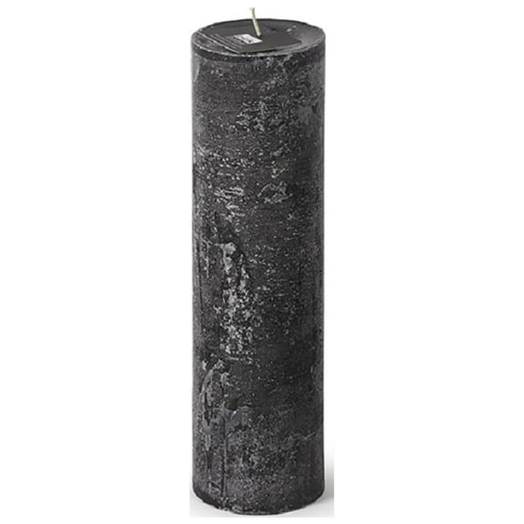 Contemporary Home Living 9.75" Black Small Pillar Candle