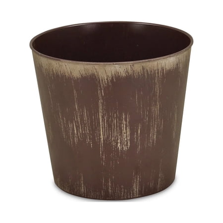Contemporary Home Living 9" Brown and Black Tapered Round Planter