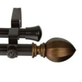 thumbnail image 1 of Contemporary Home Living 90" Chocolate Brown Solid Contemporary Double Curtain Rod, 1 of 2
