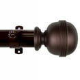 thumbnail image 1 of Contemporary Home Living 91.5" Cocoa Round Curtain Rod with Mounting Brackets, 1 of 2