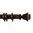 thumbnail image 1 of Contemporary Home Living 92.5" Cocoa Brown Decorative Traverse Rod with G-Shaped Rings, 1 of 2