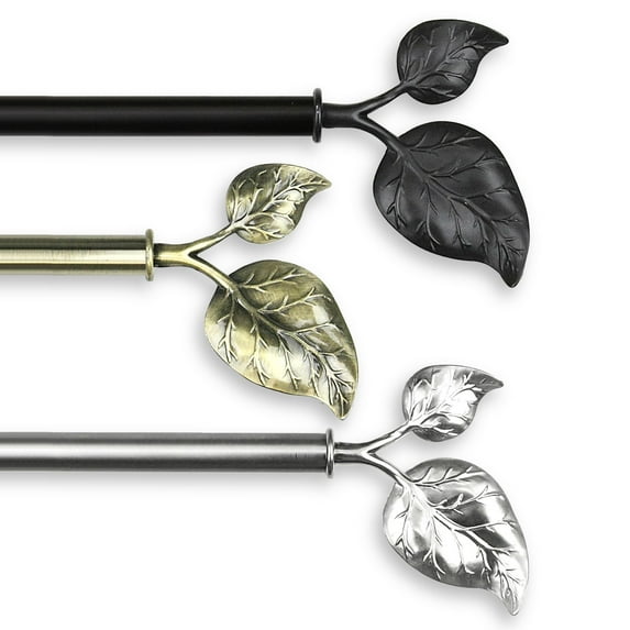 Contemporary Home Living 92" Gold Contemporary Eve Double Window Curtain Rod