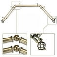 thumbnail image 1 of Adjustable Double Bay Window Curtain Rod - 151" - Gold, 1 of 2