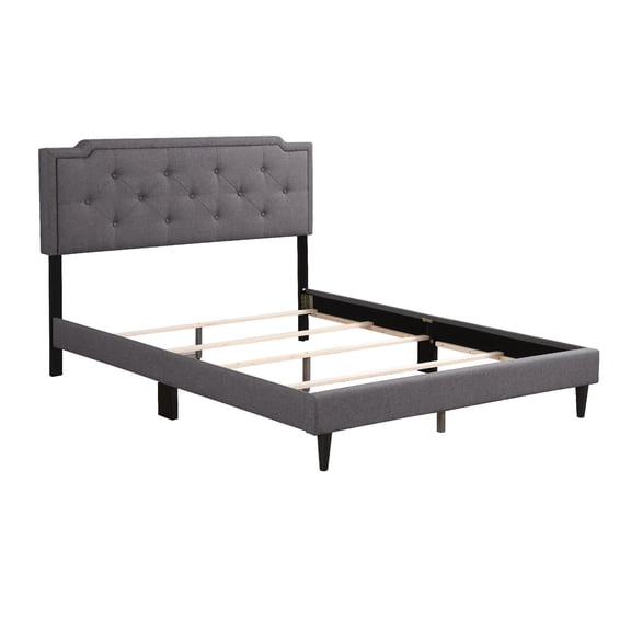 Contemporary Home Living Adjustable Queen Panel Bed - 85" - Gray