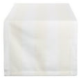thumbnail image 1 of Contemporary Home Living Awning Striped Cotton Table Runner - 108" - White and Ivory, 1 of 2