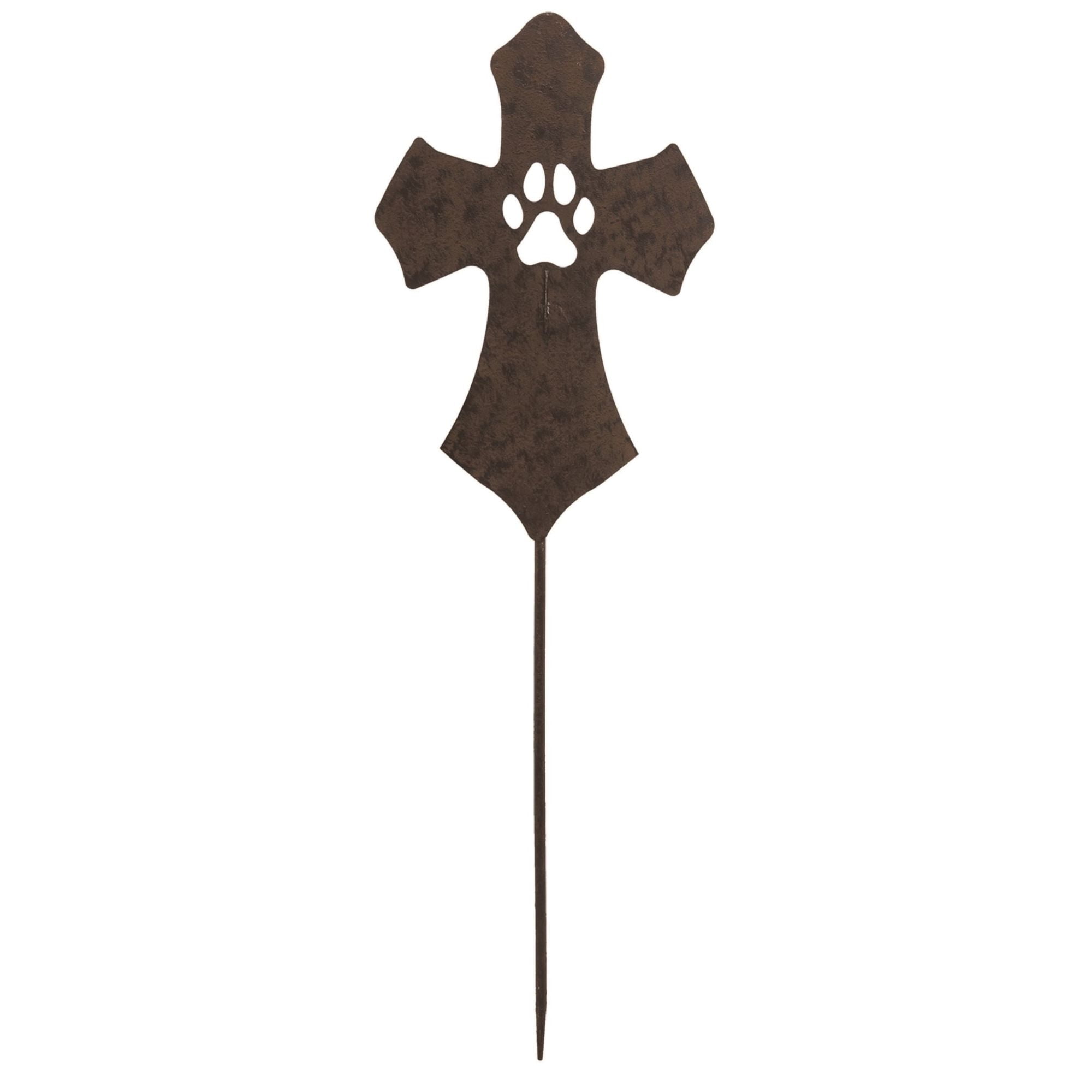 Contemporary Home Living Bronze Easter Best Friend Footprint Cross Yard