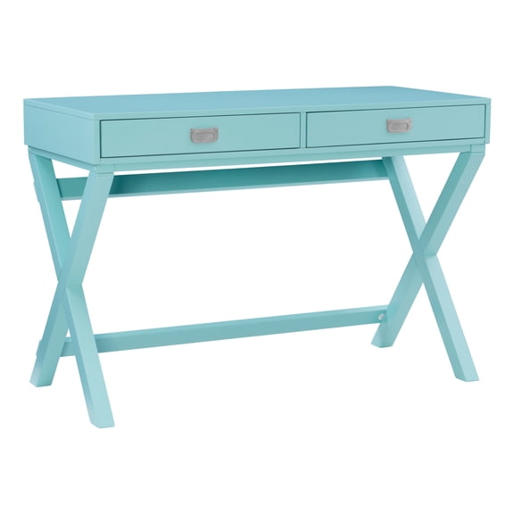 Contemporary Home Living Campaign Style Writing Desk - 44" - Blue