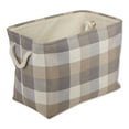 thumbnail image 1 of Contemporary Home Living Medium Rectangular Checkered Storage Bin - 16" - Brown and Gray, 1 of 1