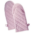 thumbnail image 1 of Contemporary Home Living Cotton Kitchen Oven Mitts - 13" - Pink - Set of 2, 1 of 8