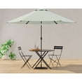 thumbnail image 1 of Contemporary Home Living Foldable Outdoor Patio Round Table with Umbrella Hole - 30" - Black, 1 of 5