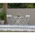 thumbnail image 1 of Contemporary Home Living Foldable Outdoor Patio Table with Umbrella Hole - 30" - White, 1 of 5