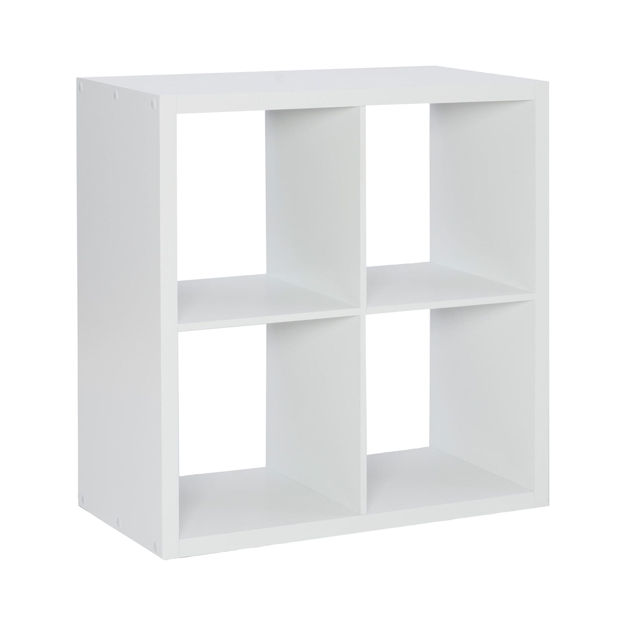 Crisp White Transitional 4-Cube Storage Cabinet